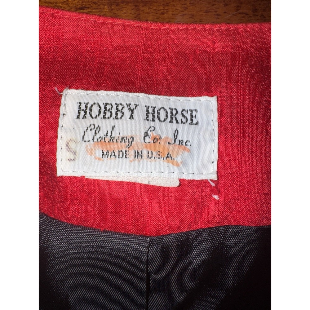 Hobby Horse Red Beaded Embellished Cropped Bolero‎ Women's Small - Picture 8 of 8